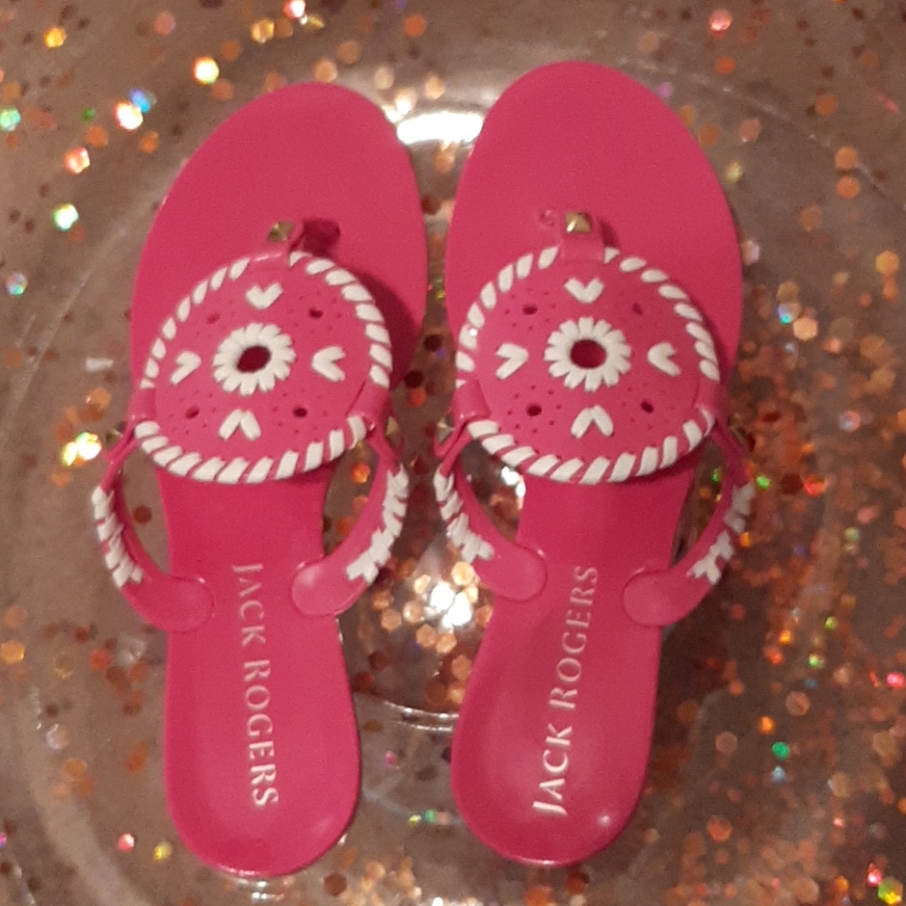 Jack Rogers Georgica Jelly, pink & white size 6m